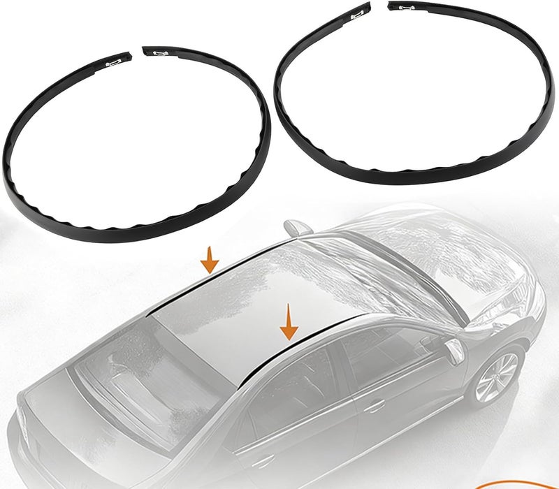 maXpeedingrods قطعتان من حواف السقف اليسرى واليمنى لسيارة هوندا سيفيك سيدان 4 أبواب 2012 2013 2014 2015 استبدال 74316TROA01 74306TR0A01 74316TROA11 74316TR0A12 - Image 2